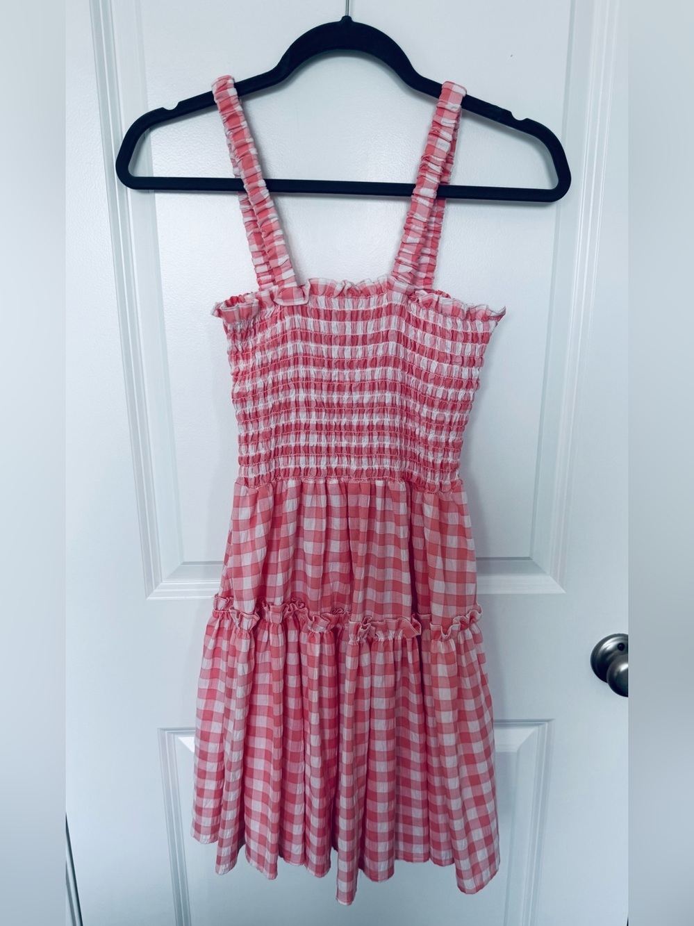 Bump Biddy Pink/White Gingham Maternity Dress Size M